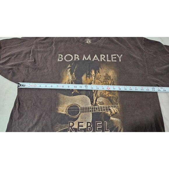 Vintage Bob Marley Rebel Music Crew Neck Short Sleeves Men's T-Shirt Size XXL - Picture 5 of 6